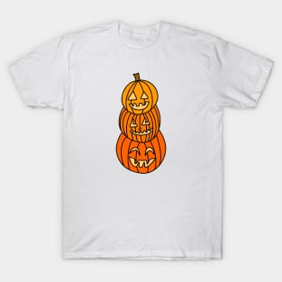 Stack of Jack O Lantern Pumpkins, made by EndlessEmporium T-Shirt